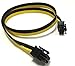 Pcie 6 Pin Male to 6 pin Male PCI Express Power Extension Cable ONLY for CoolerMaster and Thermaltake Modular Power Supply with PCIe 6 Pin Port for Graphics Video Card 32 inches 16 AWG TeamProfitcom