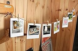 jijAcraft 100Pcs Clothespins with String Cords, 1.4