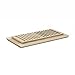 WELLAND 4 x 10 Inch Maple Wood Self Rimming Floor Register Vent Cover Grille Unfinished