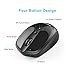 TECKNET Ergonomic Mouse, Rechargeable 2.4G+Bluetooth Vertical Mice 6 DPI Adjustable, Wireless Optical Carpal Tunnel Mouse for Right Hand, Silent 6 Buttons for Laptop, PC, MacBook, iPad - Deep Black
