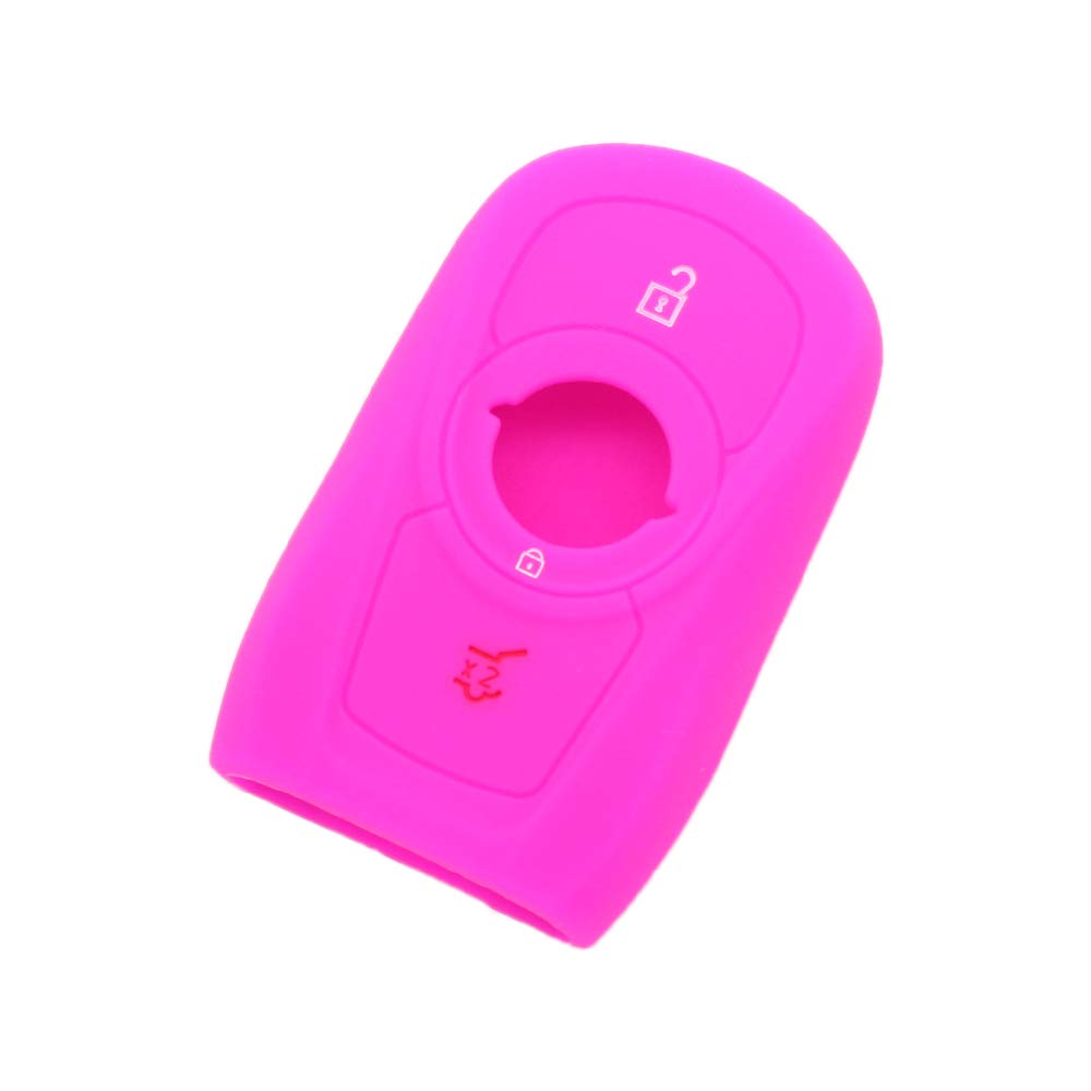 BROVACS Silicone Cover Protector Case Holder Skin Jacket Compatible with OPEL Astra K VAUXHALL Insignia 3 Button Smart Remote Key Fob CV9623 Rose