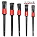 Detailing Brush Set - 5 Different Sizes Premium Natural Boar Hair Mixed Fiber Plastic Handle Automotive Detail Brushes for Cleaning Wheels, Engine, Interior, Emblems, Air Vents, Car, Motorcy primary