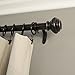Decopolitan 27865-36BLK Urn Single Rod Set, 36 to 72-Inch, Antique Black