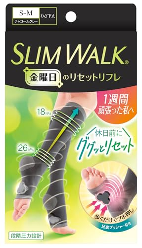スリムウォーク 着圧ソックス 金曜日のリセットリフレ SM チャコールグレー 着圧