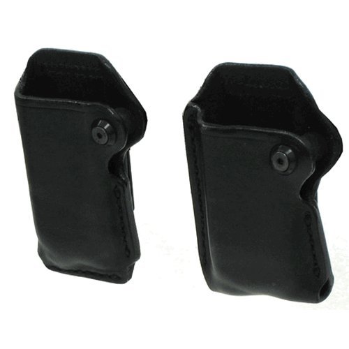 BLACKHAWK! Leather Magazine Pouch (Double Row Ambidextrous), Black, (9 mm/ 10mm/.40 Cal/ .45 Cal
)