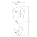Kmise MI0216 Black Pearl 4-Hole Control Plate for Jazz Bass Guitar 3-Ply