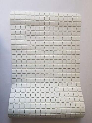 Bathlux Non Slip Suction Rubber Blocks Design Bath Mat Door Mat White