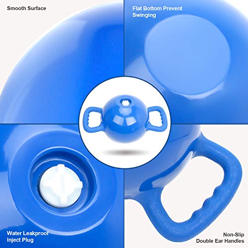 TECHMOO Water Filled Adjustable Weight Kettlebell Smooth Flat Bottom