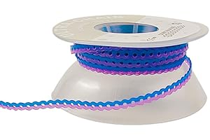 SINO DENTAL GROUP Funny Braces Power Chain Two Color Combos Dental Orthodontic Elastic Bands Power Chain 15 Feet/Roll (Blue&Purple, Short)