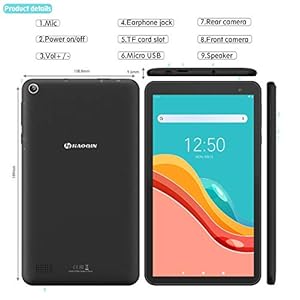 Tablet Android 9.0 7 Pollici - HAOQIN H7Pro Tablet PC 32GB Quad Core HD IPS Touch Display Dual Camera WiFi Bluetooth FM… - immagine 8