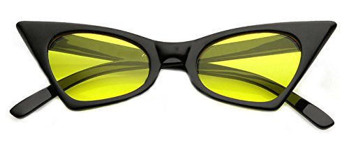 WebDeals - Cateye or High Pointed Eyeglasses or Sunglasses…… (Chic Cat, Black/Yellow) - Thumbnail 2