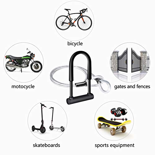 Candado en U, U Lock DINOKA Candado Bicicleta Alta Seguridad de 16mm