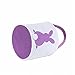 Foldable Easter Basket Easter Bunny Bag Easter Eggs Hunt Bag Gifts/Fluffy Tails Printed Rabbit Canvas Toys Bucket Tote (Purple)