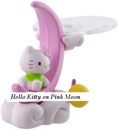 Hello Kitty Sitting on a Pink Moon