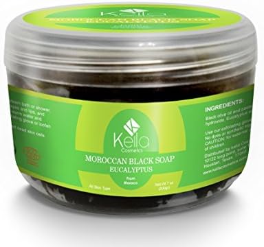 Moroccan Black Soap with Eucalyptus (200gr/7oz)