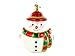 Old World Christmas Round Snowman Glass Blown Ornament