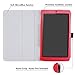 MediaPad T3 7.0 Case,Mama Mouth PU Leather Folio 2-Folding Stand Cover with Stylus Holder for Huawei MediaPad T3 7.0 Inch Tablet,Red