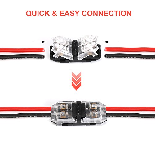 Low Voltage Wire Connectors, TYUMEN 12pcs 2 Pin 2 Way Universal Compact