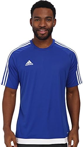 adidas Men's Estro 15 Soccer Jersey, Bold Blue/White, Small in