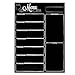 Magnetic Refrigerator Chalkboard,Weekly Menu, Meal Planner, Grocery Shopping List, Dry Erase Board, For Kitchen Fridge with 8 color Magnetic Markers (16inchx12inch, Vertical FLAT PACK)