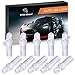 YITAMOTOR 10 Pack 74 70 37 17 T5 Hat LED Bulb White for LED Dashboard Gauge Instrument Panel, 58 73 12V LED Light Bulb, 5050 Tri-Cell 1-SMD
