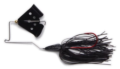 Megastrike Cavitron Buzzbait (3/8-Ounce, Black Blade Black Skirt)
