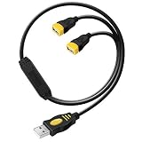 USB Splitters - wishacc 2-Port USB Hub 1 Male to 2 Female USB y Splitter Cable