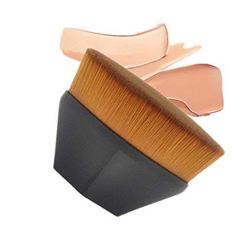 Pennello Fondotinta,Pennello per fondotinta a forma di petalo,Soft Touch Pennelli Make Up Fondotinta Per miscelare liquidi,Crema o Cosmetici in polvere impeccabili,Pennello Blush trucco (nero)