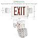 Sunco Red Exit Signs With Emergency Lights, Two Adjustable Square LED Lights, 94V-0 Fire Resistant, Backup Battery, 120-277V, Wall Or Ceiling Mount, Commercial Grade Double Sided.