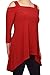Avital Womens Cold Shoulder Asymmetrical Trapeze Shirt