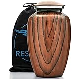 Aubree Woodgrain Aluminum Urns for Adult