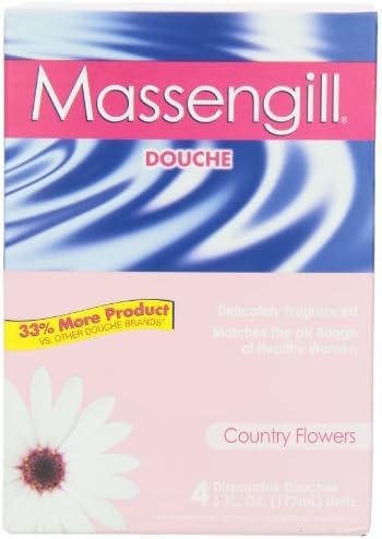 Massengill Disposable Douches with Country Flowers 4 uses of 6 Oz by Massengil