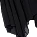 AMZ PLUS Womens Plus Size Short Sleeve Spliced Asymmetrical Tunic Top Black 2XL