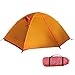 Weanas Backpacking Tent 2 Person Camping Tent 3 Season Ultralight Silicone Coating Double Layer Weatherproof Waterproof Aluminum Rod Anti-UV for Outdoor Hiking Travel Hunting Beach (Orange)