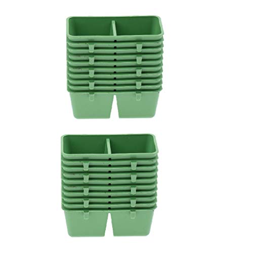 VANKOA 20pcs Bird Parrot Feeding Cups, Food Water Bowls Dish for Small Animal, Chinchilla, Ferret, Cockatiel, Conure, Parakeet