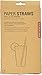 Kikkerland Biodegradable Stripe Paper Straws, Multicolored, Box of 144
