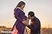 Maternity Dress for Photography Off Shoulder Long Sleeve Chiffon Gown Split Front Maxi Pregnancy Dresses for Photoshoot