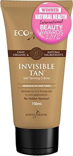 Fake Tan - Eco By Sonya Invisible Tan Cream 150ml - Australia Certified Organic 100% Natural Chemical-free No Streaking Natural Colour by Eco By Sonya