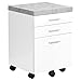 Monarch Specialties I 7051 File Cabinet, Rolling Mobile, Storage Drawers, Printer Stand, Office, Work, Laminate, Grey, White, Contemporary, Modern