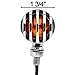 R REIFENG 2pcs Black Heavy Duty Motorcycle Turn Signals Bulb Indicators Blinkers Lights(Silver)