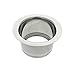 Essential Values Kitchen Extended Sink Flange, Deep Polished Stainless Steel Flange for Insinkerator Garbage Disposals and Other Disposers That Use A 3 Bolt Mount and A Thicker Sink