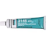 Dow Corning 3145 Silicone Adhesive Clear Sealant (3oz 90 mL, -45 to 200°C) - Unbeatable Toughness and Flexibility - Airtight Seal - Superior Adhesion - Easy 1-Component Application - Dries in 55 Mins, Cures in 48 Hrs