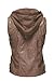 Luna Flower Women's Faux Pu Leather Zip up Moto Biker Bomber Hoodie Jackets