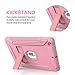 New iPad 9.7 inch 2017 Case, MAKEIT CASE Hybrid Heavy Duty Kickstand Shockproof Protective Case Cover with Stylus for 2017 Released New iPad 9.7 inch (Rose Gold)