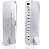 [Dock for Macbook OTG Support] Unitek Universal 10 Ports USB 3.0 Hub (USB 3.0 7-Port Hub + Two 5V 2A Charging Ports + 1 USB OTG Port) docking station for ultrabook Color: 10 Ports Docking station PC, Personal Computer