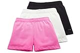 Sparkle Farms Girls Under Dress Shorts, 3-pack Pink/White/Black 4