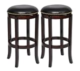 Boraam Cordova Bar Height Stool, 29-Inch, Cappuccino, 2-Pack