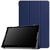 Acer Iconia One 10 B3-A30 case, Pasonomi Ultra Slim Lightweight PU Leather Folio Case Stand Cover for Acer Iconia One 10 B3-A30 Tablet (Dark Blue)