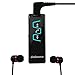 Jabees Bluetooth V4.1 Music Receiver Stereo Headphones with 3.5mm In-Ear Audio Earbuds with Built-in Clip on Collar Handsfree Headsets for iPhone iWatch Android Smart Phones Tablets Voip Calls (Black)