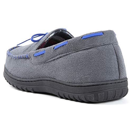 RockDove Men's Flannel Lined Memory Foam Moccasin Slipper II, Size 11